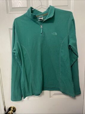 The North Face Teal Green Quarter-Zip Fleece Pullover
